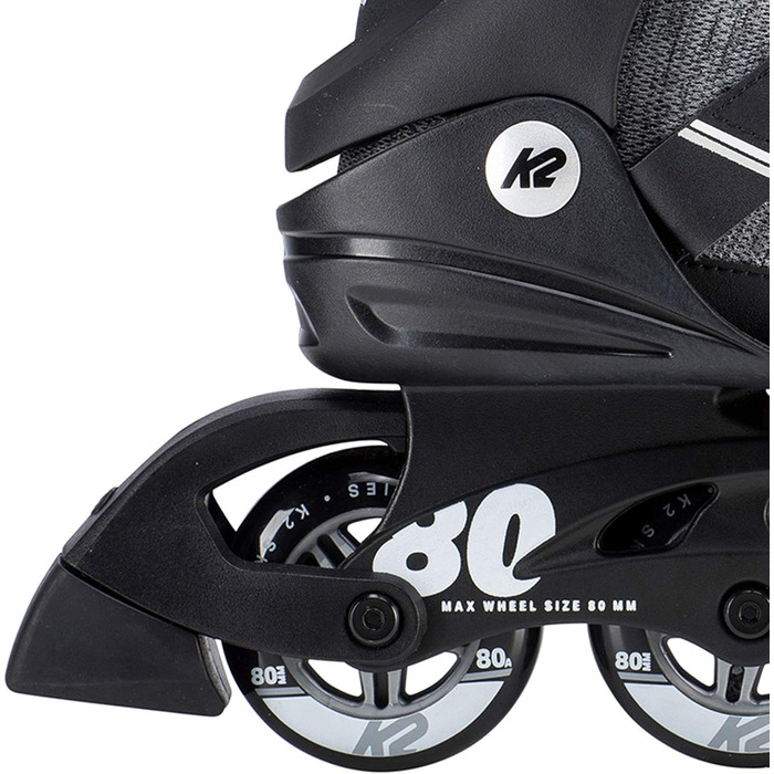 Чоловічі роликові ковзани F.I.T. 80 PRO чорно-сірі EU 46 (UK 11 / US 12), 2 Skates