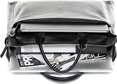 Велика сумка для ноутбука з натуральної шкіри - 15.4-дюймовий ноутбук ділова сумка Troy - сумка через плече портфель з відділенням