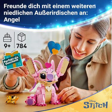 Ліло та Стіч - Набір для будівництва з 3 повітряними кульками у формі серця та 1 метеликом Креативна прикраса - Подарунок для дівчаток, хлопчиків віком від 9 років та дорослих 43257