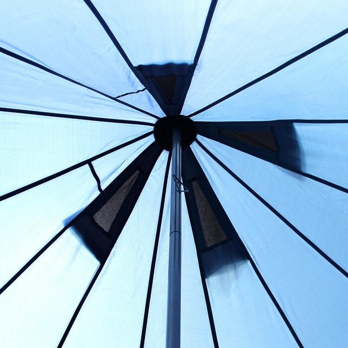 Намет Ravello 500 Teepee Tent для 6-8 осіб Сімейний намет Висота над головою Підлоговий піддон Водонепроникний 5000 мм Синій сірий