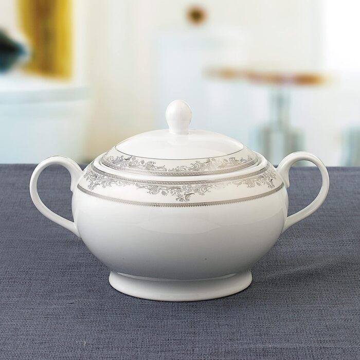 Супниця Lorenzo Import S-22 Juliette, порцеляна, срібло