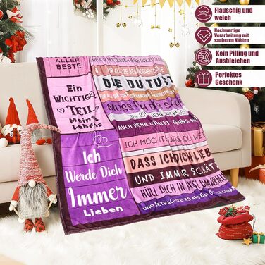 Подарунок для мами, ультрам&39яка фланелева ковдра 150200 см з друкованими благословеннями, м&39яка ковдра як подарунок на Різдво, день народження або День матері