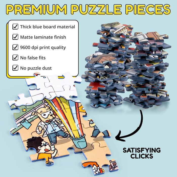 Таємничий пазл Незвичайні елементи, загадковий пазл із 1000 елементів із жартівливим сюжетом, таємним кінцем, пазл для дорослих і