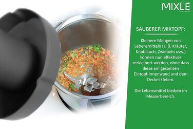 Роздільник змішувальної камери Mixle, редукція чаші для змішування, сумісна з Monsieur Cuisine Smart, Connect & Trend, більш ефективне подрібнення їжі, аксесуари