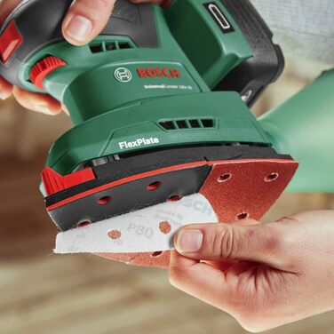 Акумуляторна шліфувальна машина Bosch UniversalSander 18V-10 (без акумулятора 18-вольтова система для саморобної обробки деревини