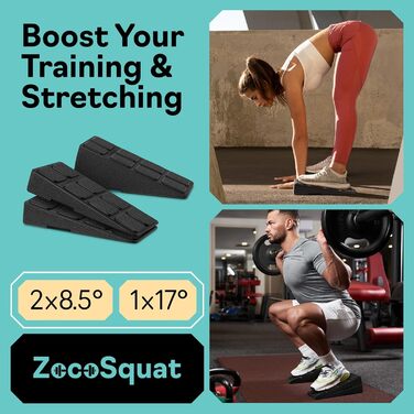 Клин для присідань Блок клина для присідань Вантажопідйомність 235,9 кг Похила дошка для розтяжки литок Розтяжка для литок, Похила дошка Зелена стрічка опору для йоги