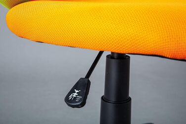 Стілець для столу - Дитячий офісний стілець - Дитячий обертовий стілець - Сітчастий чохол - Помаранчевий та зелений - Jessi Orange, Green