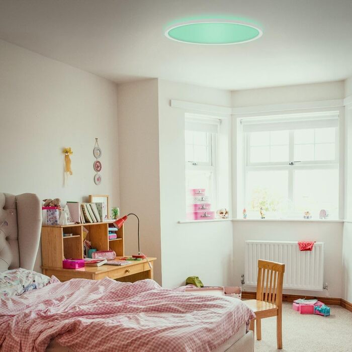 Стеля LED-панель BRILONER RGB-освітлення, диммер, керування кольором, підсвітка, з пультом ДК, 22 Вт, 2700 Лм, 4000 К, біла, Ø 42 см