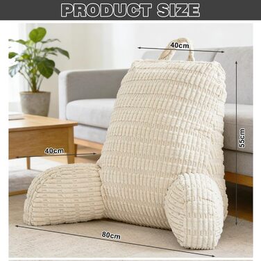 Подушка для читання для ліжка та дивана, подушка для підтримки спини, подушка для читання з підлокітником, диван для дорослих з подушкою для спинки, подушка сидіння з підлокітником, підходить для читання, ігор для мобільних телефонів, відеоігор, перегляду