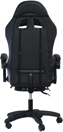 Геймерське крісло Pro-Tech Home Gaming Chair Comfort Black Ергономічне ігрове крісло з поперековою опорою, функцією гойдання та регулюванням висоти Регульоване офісне крісло для геймерів та домашнього офісу вагою до 150 кг