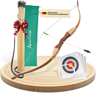 Набір лука та стріл для початківців – спортивний комплект з 15 стрілами, сагайдаком, сумкою та мішенями