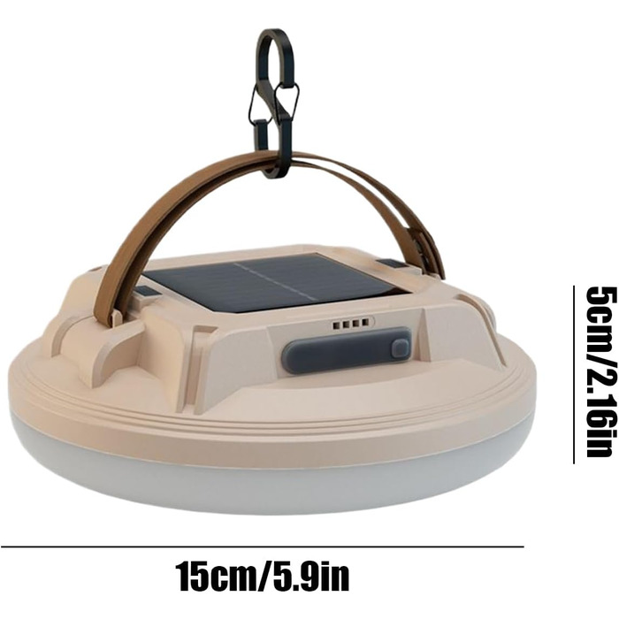 Сонячний кемпінговий ліхтар Яскравий світлодіодний акумуляторний ліхтар з індикатором заряду батареї, яскраве зовнішнє світлодіодне освітлення, для використання в приміщенні та на вулиці, для піших прогулянок, походів, нічної риболовлі, відключень електро