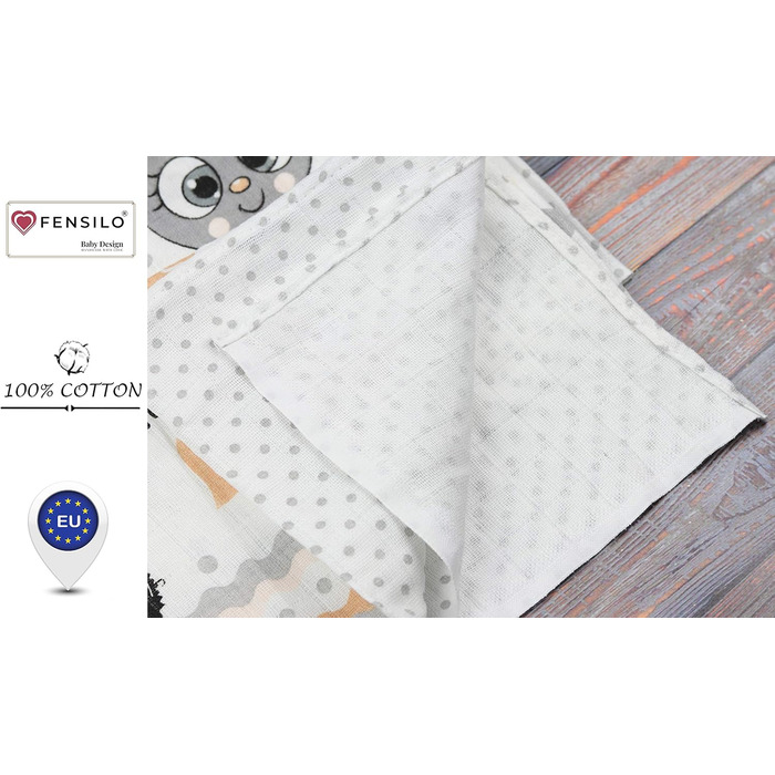 Муслінові пелюшки - муслінові серветки - упаковка 10 70x80 см - тканинні пелюшки, Зроблено в ЄС - перевірено на вміст шкідливих ре