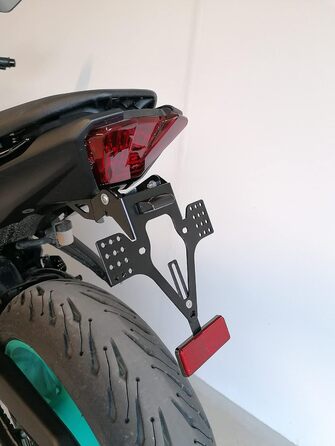 Тримач номерного знака GroFaTec EVO Set для Yamaha MT07 Bj 2013-2022 Тримач номерного знака MT 07 Тримач переноски Коротке заднє перетворення Porta Targa MT07