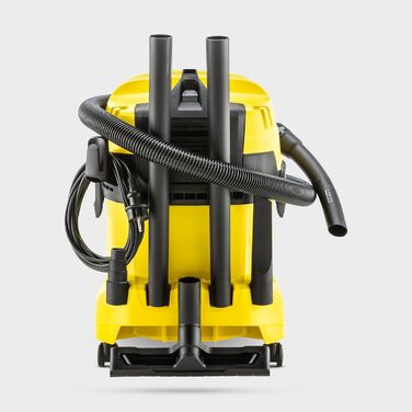 Пилосос для сухого та вологого прибирання Krcher WD 4 P V-20/5/22, пластиковий контейнер, жовтий кабель 5 м, всмоктувальний шланг
