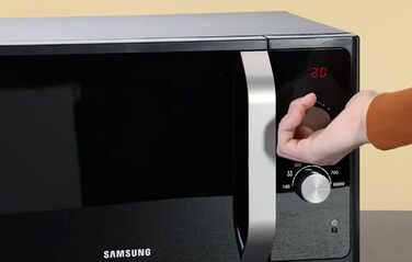 Мікрохвильова піч Samsung MS23F300EEK/ET, швидке та рівномірне розморожування, 23 л (800 Вт) одномісна