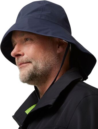 Дощовик crazy4sailing Storm Southwester для чоловіків та жінок водонепроникний вітрильний капелюх з підкладкою та ремінцем на підборідді класичний дощовик з клейкої шкіри для вітрильного спорту, риболовлі та активного відпочинку вітрозахисний та дихаючий,