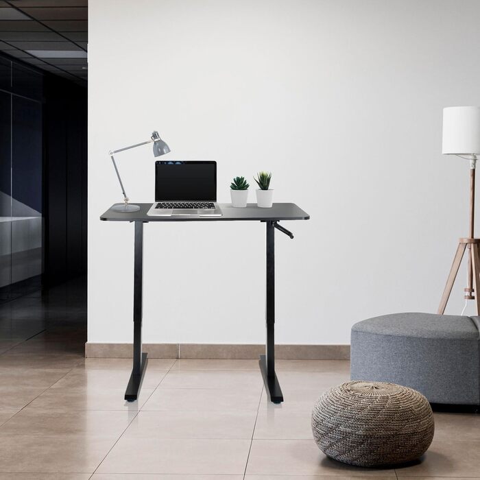 Стіл з регульованою висотою 120x60 см Stand CR Black Комп&39ютерний стіл з ручним регулюванням висоти, 802115
