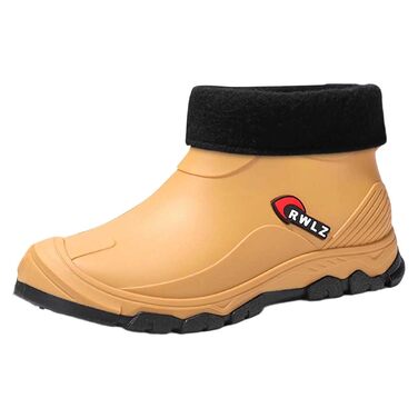 Чоловічі гумові черевики 2026 року, стильні, теплі, для поїздок на роботу, гумове кухонне взуття, яке легко чиститься, міцні водонепроникні гетри для активного відпочинку на вулиці, розмір 44 EU, хакі