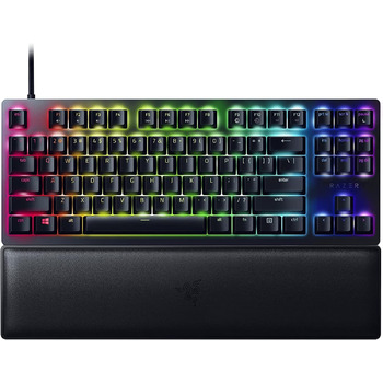 Оптична ігрова клавіатура без цифрової клавіатури (лінійні оптичні перемикачі, клавіші Doubleshot PBT, підставка для долоні) QWERT