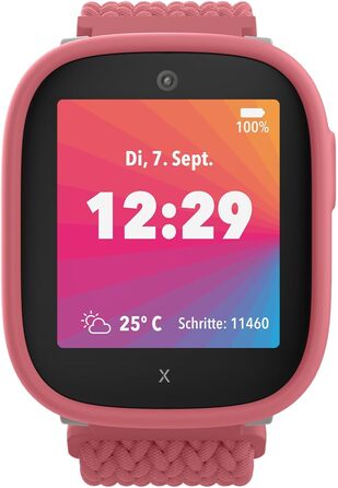 Водонепроникний дитячий телефон-годинник (із SIM-карткою) 4G, дзвінки, повідомлення, шкільний режим, функція SOS, GPS, камера, крокомір - з безкоштовним 3-місячним контрактом (РОЖЕВИЙ) РОЖЕВИЙ X6 - з безкоштовним 3-місячним контрактом, 6 Play -