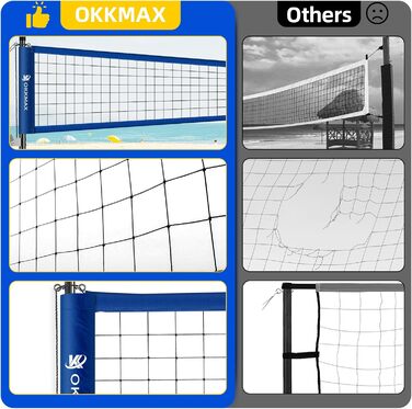 Професійний портативний комплект волейбольної сітки для вулиці (з конструкцією проти провисання, табло, регульованими стійками та повним набором аксесуарів)