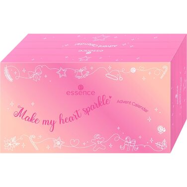 Різдвяний календар краси essence Зроби моє серце блискучим веганський, без парабенів, 24 б&39юті-сюрпризи для святкового сезону 1 упаковка ()