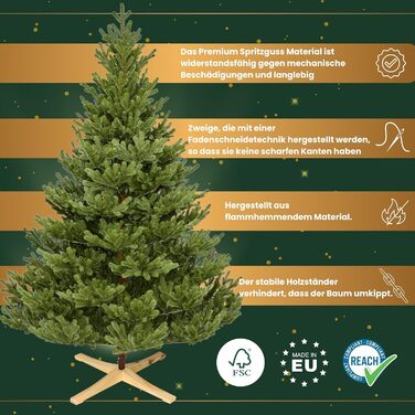 Штучна різдвяна ялинка преміум-класу 180 см TreesHouse