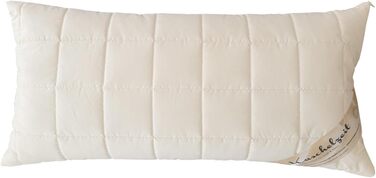 Регульована по висоті подушка для шиї з натурального латексу розміром 40x80 см з окремою внутрішньою подушкою та стьобаним чохлом зі 100 органічної бавовни - Зроблено в Німеччині