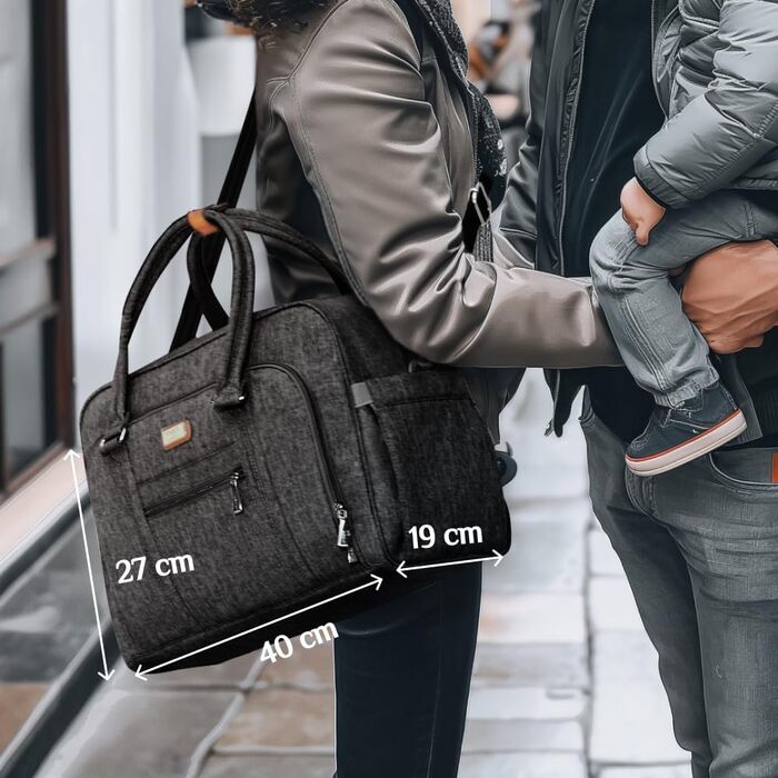 Сумка для сповивання WELAVILA, велика, трансформована сумка для немовлят з пеленальним килимком та ізольованими кишенями для мами