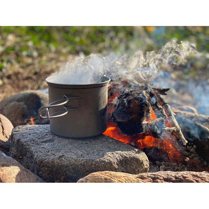 Кемпінговий посуд Легкий набір вуличних мисок Набір для приготування їжі зі складною ручкою Вуличне кухонне начиння для 1-2 осіб 2