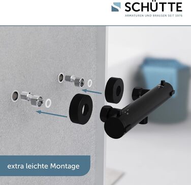Термостатичний змішувач для душу SCHTTE 52466 LONDON з захистом від опіжків (38C), чорний