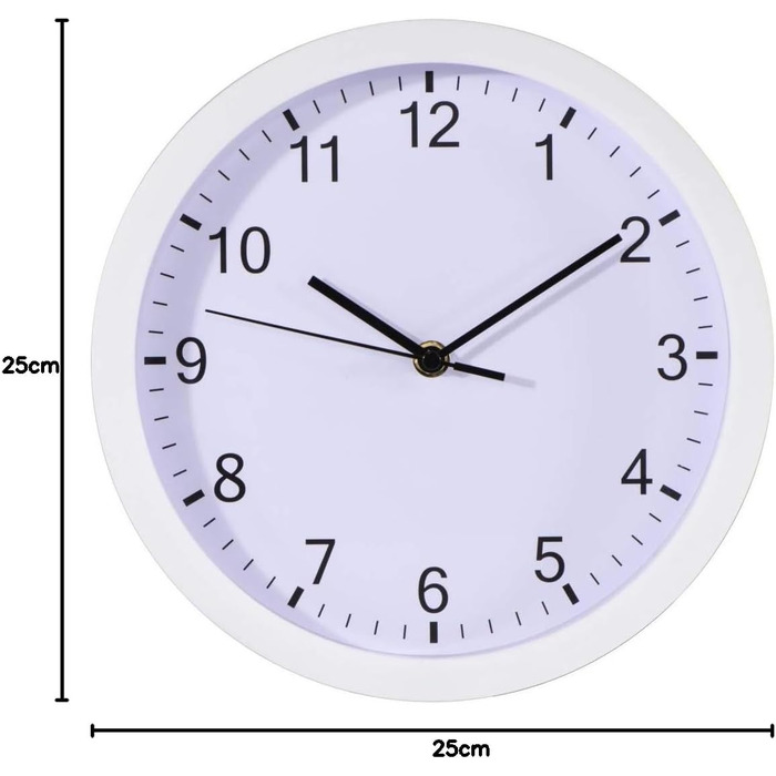 Великий настінний годинник Hama без цокання (безшумний годинник з батарейкою, кварцовий годинник з годинниковою, хвилинною та секу