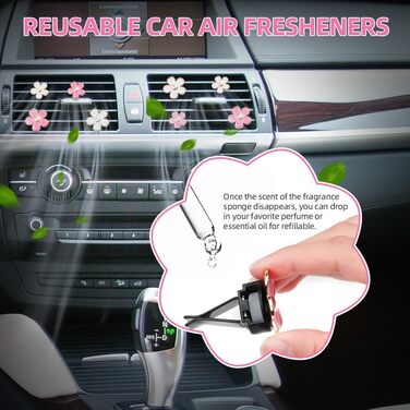 Автомобільний дифузор URAQT, 8 шт. Квітка ромашки Автомобільний освіжувач повітря Кліп Освіжувач повітря на виході Вентилятор Осві