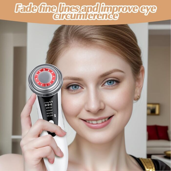 Електричний масажер для обличчя Gohytal, масажер для обличчя для усунення зморшок, проти зморшок і старіння, вібромасажер з технологією для підтяжки обличчя, глибокого очищення, усунення зморшок