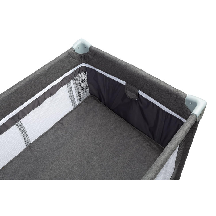 Дорожнє ліжечко Basic Plus графітове, сіре, 3936
