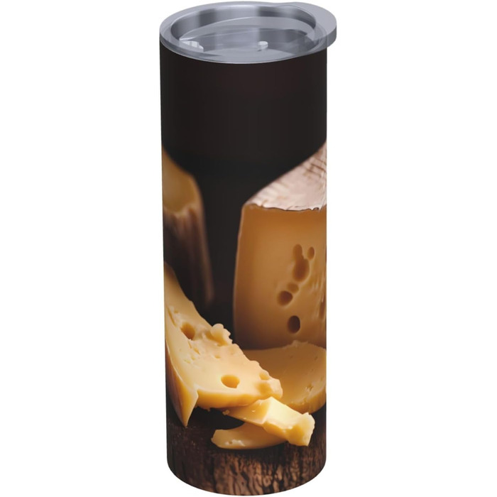 Кухоль з прямою трубочкою, 590 мл, сирний принт, дорожній кухоль, підходить для кемпінгу, офісу та дому