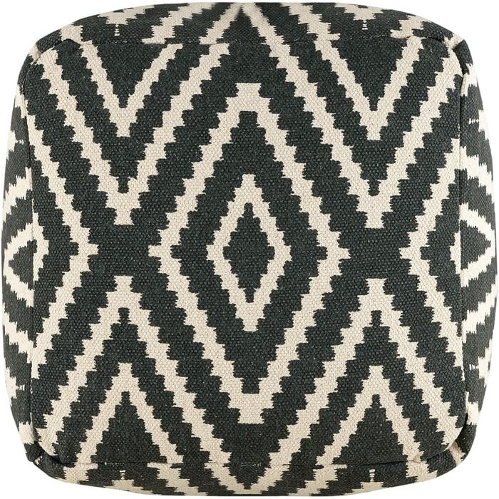 Килим куб сидіння 50x50 H35см пуф підніжка підлогова подушка підніжка колір чорний