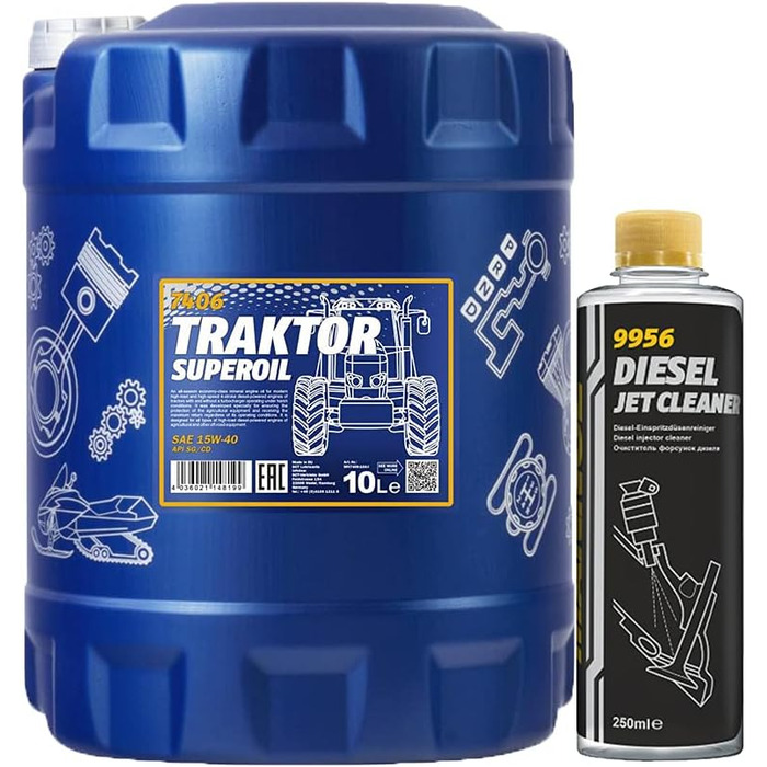 Л, 7406 Tractor Superoil API SG/CD Diesel Jet Cleaner - Паливна присадка 250 мл, 10