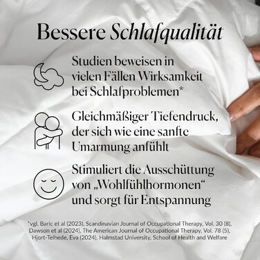 Обтяжена ковдра 135x200 9 кг - Антистресова терапевтична ковдра - Щільна ковдра для глибокого сну та кращого відновлення - Щільна ковдра зі 100 бавовни - Щільна обтяжена ковдра 135 x 200 см 9,0 кілограмів