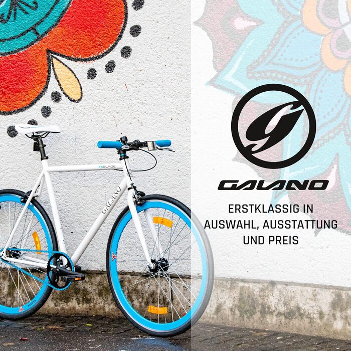 Велосипед Galano Blade Fixie для чоловіків та жінок, зріст 165-195 см, ретро-велосипед з однією швидкістю, 28-дюймові колеса, різні розміри, міські велосипеди з фліп-флоп втулкою, шосейний велосипед, міський велосипед, чорний/зелений, рама 53 см