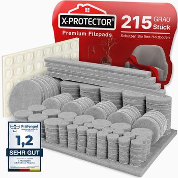 Самоклеючі фетрові накладки для меблів 215 шт. X-Protector