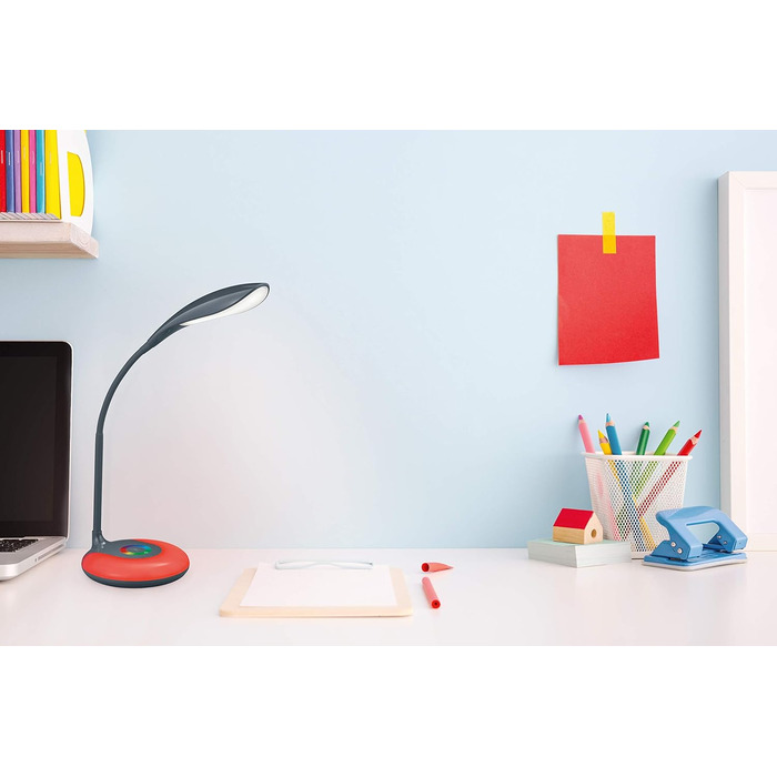 Світлодіодна настільна лампа Reality Lights Krait R52781242, пластик чорний, цоколь зі зміною кольору RGB LED, в т.ч. 3,5 Вт LED, антрацит