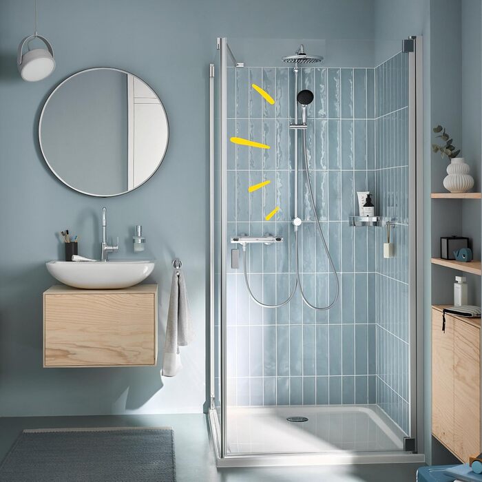 Душовий набір GROHE Vitalio 250 без змішувача, водозаощадний (8 л/хв), лійка з 2 режимами струменя, штанга 104 см, круглий, хром, 26989001