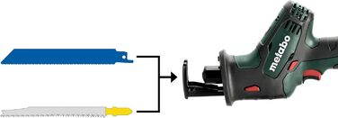 Акумуляторна зворотно-поступальна пила Metabo SSE 18 LTX Compact - 602266890 - 18 В - Легка, надзвичайно зручна та ідеально підход