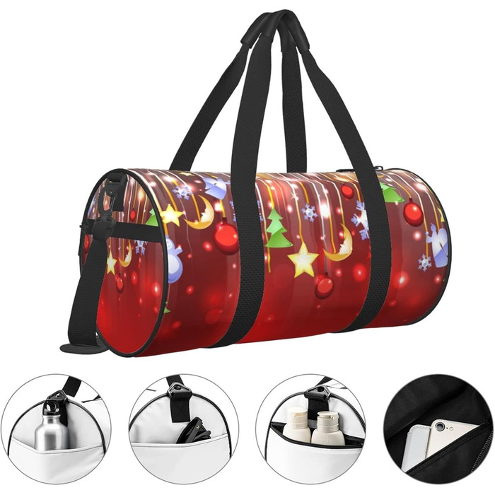 Велика дорожня сумка з написом З Різдвом, спортивна сумка для чоловіків та жінок, сумка для подорожей, спортивна сумка