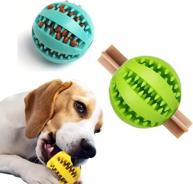 Чищення зубів (малі, середні, великі (5 см, 6 см, 7 см)), 3 Pack Dog Balls - Dog Toy Intelligence Ball - Natural Rubber Puppy Toy Dog Ball for Small Medium Large Dogs