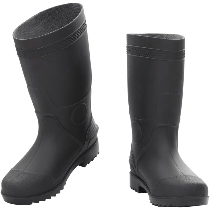 Гумові чоботи Гумові чоботи Рибальські чоботи Робочі чоботи Чорні ПВХ 46 EU