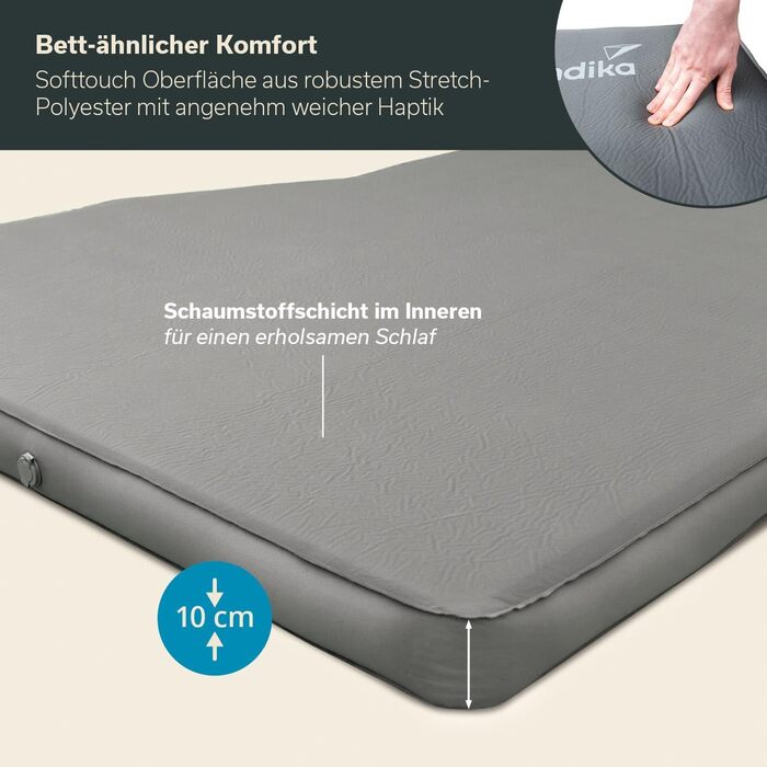 Килимок для сну Skandika Premium Easy 3D Car Автомобільний матрац товщиною 10 см, самонадувальний, легкий, складний, самонаповнювальний пінопласт, для багажника, гостьового матраца, надувного матраца Кемпінг, активний відпочинок, подорожі