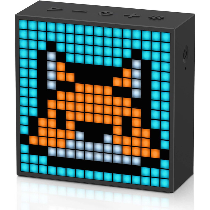 Портативний Bluetooth-динамік Divoom Timebox-Evo Pixel Art із програмованою світлодіодною панеллю 256, 3,9 x 1,5 x 3,9 дюйма (чорний)